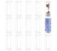 BENECREAT 60 unidades PET cubos cajas de embalaje 3 x 3 x 9 cm cajas de regalo rectangulares transparentes cajas de regalo para embalaje venta regalos fiesta regalos boda empresa