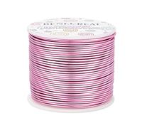 BENECREAT 68m 1.5mm Alambre de Aluminio Alambre para Abalorios Resistente al Deslustre Alambre Flexible para Esculpir, Trabajos de Abalorios de Joyería Flamenco