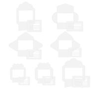 BENECREAT 7 Estilos de fabricante de sobres manual de plantillas de acrílico transparente sobre herramienta de fabricación de sobres para la fabricación de tarjetas, manualidades e invitaciones de