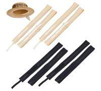 BENECREAT 8 Pieza 2 Colores Cinta de Tamaño de Sombrero Forro Reductor de Tamaño de Sombrero, Bandas Ajustables Estilo Pasta de Poliéster, Inserto Medidor de Sombreros para Sombreros, 50x3 cm