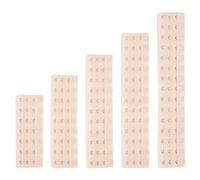 BENECREAT 8 Pieza 5 tamaños Extensor de Corsé Elástico de Albaricoque Blanco, Extensor de Corsé Elástico, Ajustador de Sujetador Trasero con Anillos de Acero Inoxidable Y Ganchos