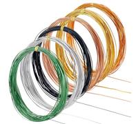 BENECREAT Alambre Artesanal de Aluminio de 60M Y 6 colores, Alambre de Esmalte Cloisonné Plano de 1mm X 0.3mm de Espesor para Manualidades Y Joyería DIY, Fabricación de Artesanías, 10 m/Rollo