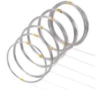 BENECREAT Alambre de Acero Inoxidable 316 de 60 m, 6 Rollo de Alambre Redondo para Hacer Joyas, 0.3~0.8 mm Pequeño Alambre para Manualidades, Tallado, Arte, Fabricación de Joyas