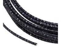 BENECREAT Alambre de aluminio con textura negra de 10 m, calibre 12/2 mm, con corte de diamante para hacer adornos y otras joyas