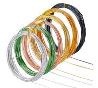 BENECREAT Alambre de aluminio plano de 6 colores, 0,5 x 1 mm, alambre esmaltado cloisonné multicolor para la fabricación de joyas DIY, artesanía esmaltada de alambre, rollo de 10 m