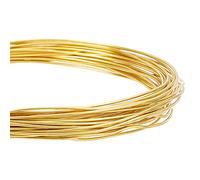 BENECREAT Alambre de cobre puro redondo de 10 m y 1 mm, alambre de latón dorado para abalorios, manualidades y fabricación de joyas