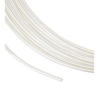 BENECREAT Alambre de plata de ley 999, 0,6mm/calibre 23, 1m/3,28ft Alambre redondo para fabricación de joyas DIY, proyectos de carrete, pulseras y pendientes