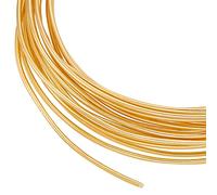 BENECREAT Alambre para joyas chapado en oro de 18 quilates de 1,2 mm/17, 3 m de alambre de latón resistente al empañamiento para joyas y manualidades, oro