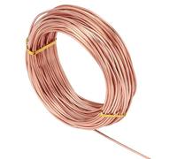 BENECREAT Alambre Redondo Cobre 2mm, Alambre de Cobre Salmón Oscuro de 20m, Alambre para Abalorios de Joyería, Suministros para Manualidades