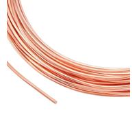 BENECREAT Cable de Cobre Macizo de 10 m, Alambre de Cobre Suave Redondo de 1.3mm, Alambre de Cobre Puro para Hacer Joyas, Envoltura de Gemas Artesanales