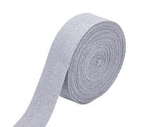 BENECREAT Cinta de Espiga Gris de 10 m, Cinta de Sarga de Algodón de 45mm para Encuadernación de Alfombras, Costura, Encuadernación, Envoltura de Regalos, Manualidades de Bricolaje