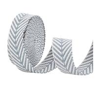 BENECREAT Cinta de polialgodón de 4,6 m, cintas jacquard azul claro de 38 mm de ancho, cinta plana con patrón de flecha jacquard para asas de bolsa, bolsa de mano, cinta de tela