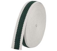 BENECREAT Cinta de rayas de 9,14 m de poliéster y algodón, 32 mm de ancho, color verde oscuro, cinta de costura para bolsas de manualidades, asas de mochila