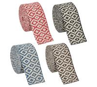 BENECREAT Cinta Jacquard Rombos 7.3 Colores 4m, Cinta Tejida de Costura Artesanal de Polialgodón, Correas Planas de Jacquard de 38mm de Ancho para Ropa, Asas de Bolsa