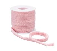 BENECREAT Cinta tubular rosa de 9 m, tubo de malla de poliéster de 10 mm de ancho, cintas de tela elástica para manualidades, envoltura de regalos, ramo de flores, boda, coronas, Navidad, banda para