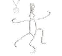 BENECREAT Colgante Mediano de Plata de Ley con 925 Garras En Blanco, Colgante Hecho A Mano de Forma Ovalada para Colgante de Pepitas, Collar DIY, Hallazgo de Joyería, Platino de 33x33x1 mm.