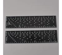 BENECREAT Corsé negro regla guía de agujeros, 27 x 6,7 cm, 8 distancias diferentes entre orificios, herramienta de perforación rectangular, regla acrílica para marcar ojales en corsés, diámetro del