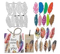 BENECREAT Corte de plumas, esqueleto resortes de acero al carbono herramienta de repujado troquelado plantillas de metal para DIY scrapbooking, álbum de fotos, relieve decorativo