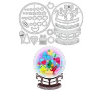 BENECREAT Dome Metal Cutting Este, Star Carbon Steel Template Embossing Merry Christmas Die Cuts für GeschenkVerpackung Valentinstag Handmade Paper Card DIY Festival Geschenke 12x18cm