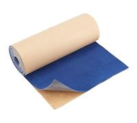 BENECREAT Forro Flocado de Terciopelo Autoadhesivo Azul Medio 4mx25cm, Forro de Terciopelo Suave, Tela Adhesiva, Hojas Traseras para Joyería, Cajón, Artesanía, Tapicería, 0.8 mm de Espesor