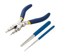 BENECREAT Herramienta de Bucle de Alambre, 2 PCS Mandril de Bucle de Alambre y 1 Alicate para Hacer Fianzas 6 en 1 para Envolver Alambres de Joyería y Formar Anillos de Salto