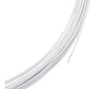 BENECREAT Hilo de coser de algodón blanco, 20 m, hilo de flores recubierto de algodón con alambre metálico en el interior para accesorios de costura, accesorios de fabricación de alas, diámetro: 1,5