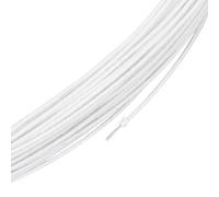 BENECREAT Hilo Floral Blanco 20m, Alambre de Millinery Cubierto de Algodón de 1 mm, Alambres de Tallo de Hierro para Manualidades de Floristería, Suministros de Costura, Accesorios