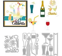 BENECREAT Juego de plantillas de troquelado para tarros y botellas, plantillas de grabado en relieve para tarjetas y álbumes de manualidades, decoración de tarjetas de papel, 0,8 mm de grosor