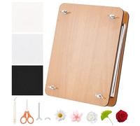 BENECREAT Kit de prensado de flores, 24 x 18 cm, rectangular, para adultos, kit de conservación de flores de madera para artesanos, fabricación de hojas de flores secas