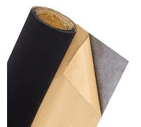 BENECREAT Lámina de Terciopelo Autoadhesivo de 2m x 40cm Forro de Terciopelo Negro Suave para Cajones Forro de Tela de Terciopelo para Joyería, Papel de Envolver, Grosor de 0.6mm