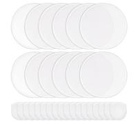 BENECREAT - Lote de 30 ventiladores de disco volador plegables blancos, abanicos de sublimación de 21 cm, conjunto de abanicos plegables a bordo blanco de nailon con bolsa para bodas, actividades al