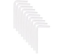 BENECREAT Paquete de 10 tubos de suministro de cristal de 90 grados (agujero: 4 mm), tubo curvado de tubo de secado al aire en forma de L, grosor de 7 mm