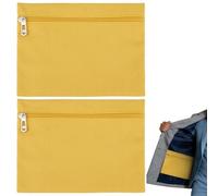BENECREAT Paquete de 2 bolsillos laterales cosidos con cremallera, 215 x 16 x 0,3 cm, bolsillo oculto para chaquetas, sudaderas, accesorios de viaje, color dorado