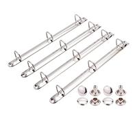 BENECREAT Paquete de 4 peines de encuadernación de plástico para papel A4, lomos de carpeta de 3 anillas, recambio de hojas sueltas, anillos en D (28 x 2,75 x 3 cm, agujero de 5,5 x 4 mm)