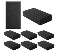 BENECREAT Paquete de 8 corbatas para hombre, caja de regalo, 14,5 x 7,8 x 3,2 cm, color negro, rectangular, papel de cartón, cajas de almacenamiento para San Valentín, día del padre, cumpleaños, bodas