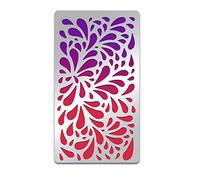 BENECREAT Plantillas de gota, plantilla de dibujo de flores de lágrima de 7 x 4 pulgadas, plantillas de pintura de acero inoxidable para madera, diario de viñetas, tallado y álbumes de recortes