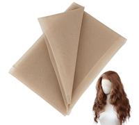BENECREAT Red de Encaje Suizo de 0.9 m para Hacer Gorros de Peluca, Accesorios para Pelucas con Base de 1.35 m de Ancho, Red para el Cabello para Pelucas con Frente de Encaje, Bronceado