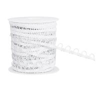 BENECREAT Ribete Trenzado de Nailon de 22.5 m con Presillas Elásticas para Botones, Botón de Corsé Blanco, Cordón Trenzado, Botón, Lazo Elástico para Boda, Vestido de Novia, Decoración, 12mm