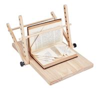BENECREAT Soporte para libros plegable de madera, 40 x 25 cm, multiusos, plegable, ajustable, plegable, para libros de texto, documentos, recetas, hojas de partituras, oficina, cocina