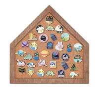 BENECREAT Tablero de broche de corcho, bandeja de corcho de pared de 30 x 30 cm, placa de béisbol para almacenamiento de broches, exhibición de joyas, exhibición de pines esmaltados, 19 mm de grosor