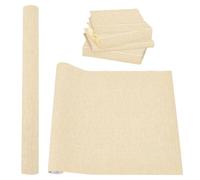 BENECREAT Tela de Encuadernación de Libros de Trigo de 1.2mx40cm, Superficie de Tela para Cubierta de Libros con Respaldo de Papel, Tela de Tapicería de Lino para Encuadernación de Libros