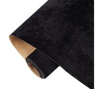 BENECREAT Tela de Terciopelo Autoadhesivo 3m x 40cm, Negro, Sólido, Forro de Muebles, Decorativo en el Hogar