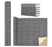 BENECREAT Tela para encuadernar libros, 120 x 40 cm, superficie de tela con parte trasera adhesiva, tela para protección de libros, tapicería, manualidades, álbumes de recortes, gris oscuro