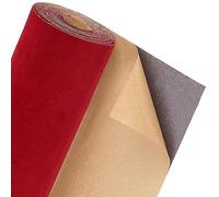 BENECREAT Tela Terciopelo Autoadhesiva 250x0.8mm, Tela de Terciopelo con Forro Aterciopelado, Color Rojo Oscuro, para Joyería, Cajón, Artesanía, Tela, Tapicería, Pegatina de Cáscara, 4 m/Bolsa
