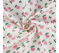 BENECREAT Telas de algodón florales 1×1.62m, tela floral retro rosa para decoración de habitaciones, tapicería, Quilting hecho a mano DIY, costura y artesanía