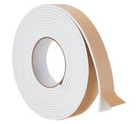 BENECREAT Tira de Espuma Autoadhesiva 5m, Cinta Aislante de Espuma de 30x4mm, Sello Autoadhesivo de Burlete de Alta Densidad para Ventana, Puerta del Coche, Turco, Aire Acondicionado,Blanco