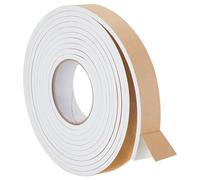 BENECREAT Tira de Espuma Autoadhesiva 5m, Cinta Aislante de Espuma de 30x6mm, Burlete Autoadhesivo de Alta Densidad para Ventana, Puerta del Coche, Turco, Aire Acondicionado, Blanco