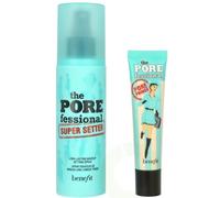 Benefit Prime & Set - Juego de 2 piezas (imprimación de poros de 21.0 g + spray fijador de 113.4 g)