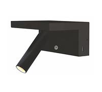 Beneito Faure Beam - Lámpara de lectura LED regulable (5 W, 220 V, 40°, 2700 K, con estación de carga USB), color negro