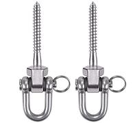 BeneLabel 2pcs Gancho Hamaca Gancho Columpio Anclaje Techo Inoxidable 304 Resistentes para Columpios de 1800 Libras, Capacidad para Interiores y exteriores, para Yoga, Hamaca, Bolsa de Arena